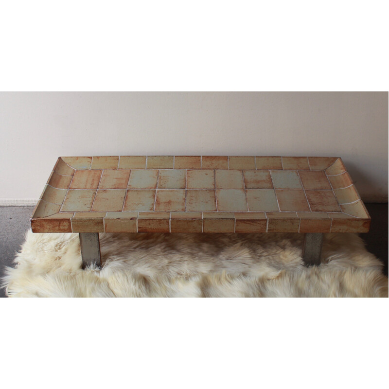 Vintage "Cuvette" coffee table by Roger Capron - 1970s