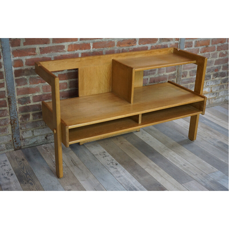 Vintage French TV stand by Guillerme and Chambron - 1950s