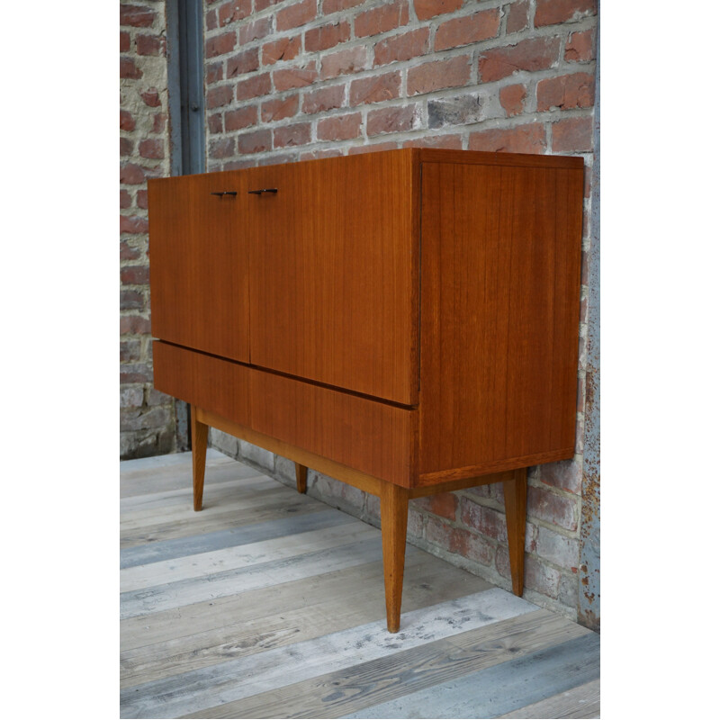 Vintage belgian sideboard in teak - 1960s