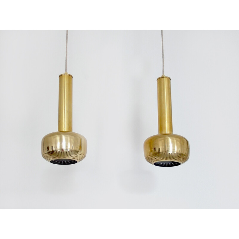 Pair of Guldpendel pendant Lamps by Vilhelm Lauritzen for Louis Poulsen, Denmark - 1955