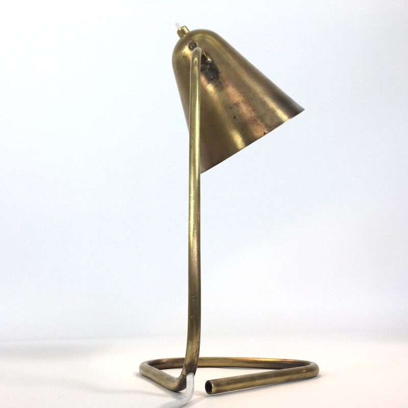 Vintage french table lamp made of brass - 1950s