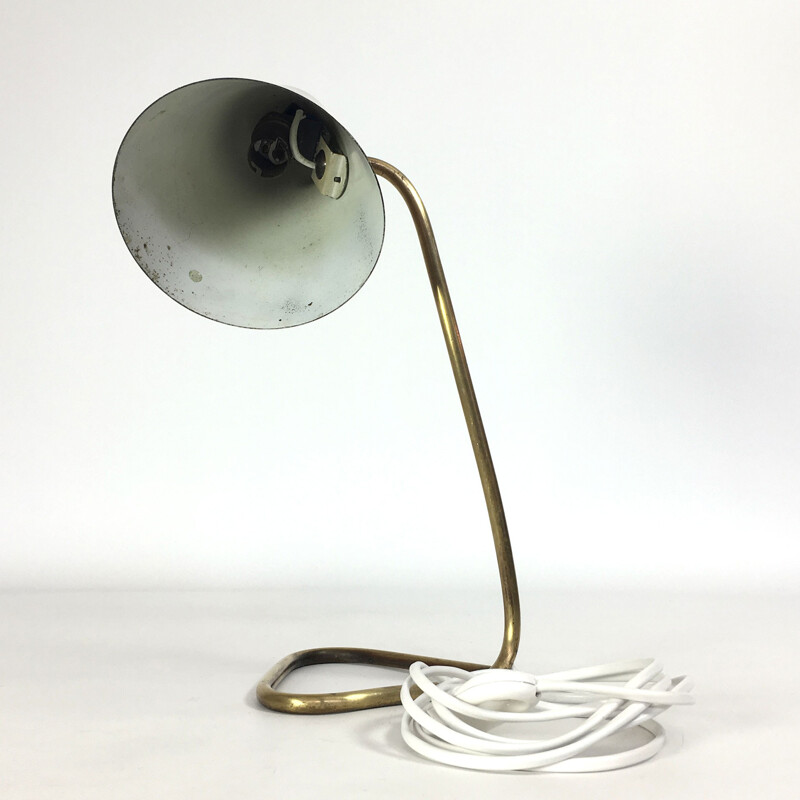 Lampe de table française vintage en laiton - 1950
