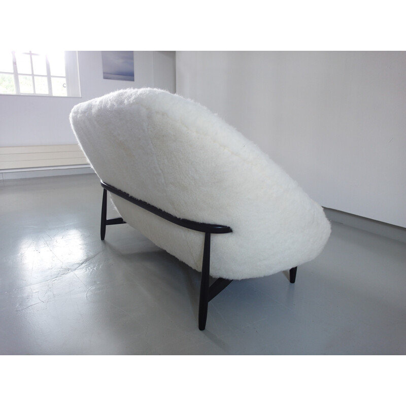 Vintage Sofa Model 115 in Sheepskin by Theo Ruth for Artifort - 1950s