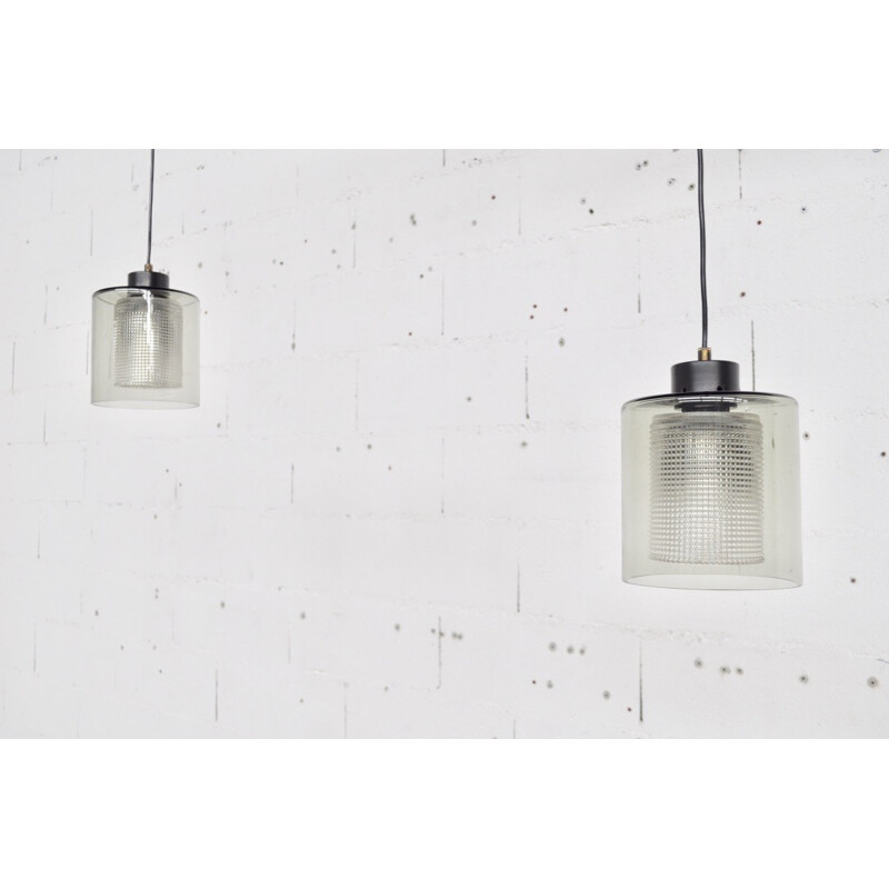 Pair of pendant lights by Carl Fagerlund for Orrefors - 1960s