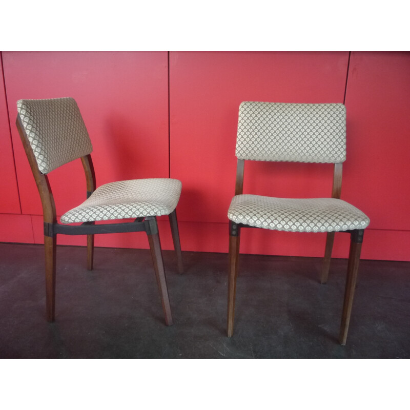 Pair of grey "S82" chairs, Eugenio GERLI - 1960s