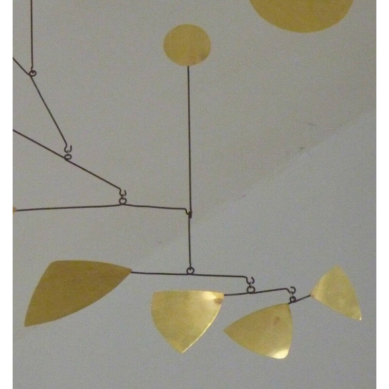 Large vintage brass mobile - 1970s