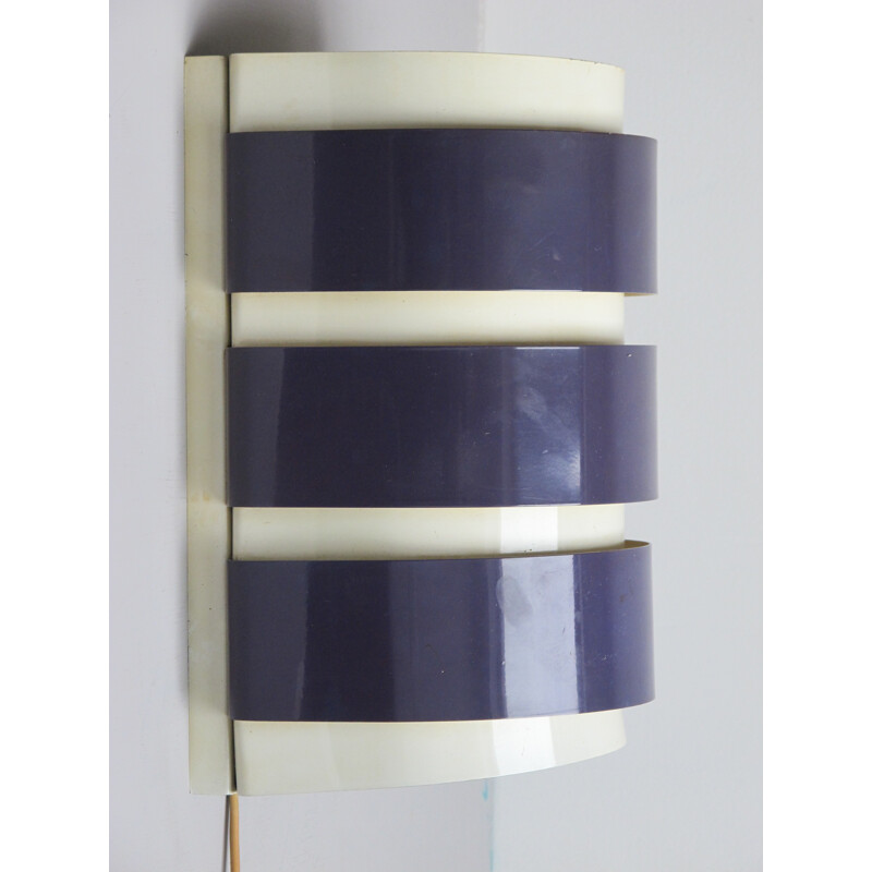 White and violet wall lamp by Hans Agne Jakobssons - 1960s