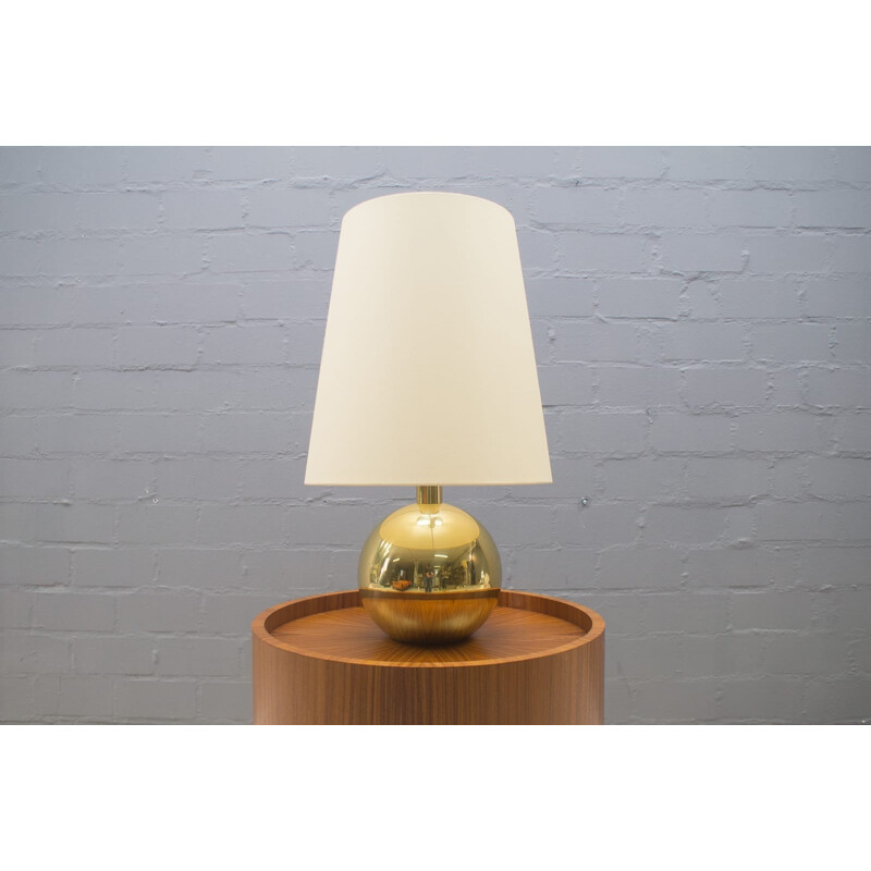 Vintage brass and tissu lamp - 1960s