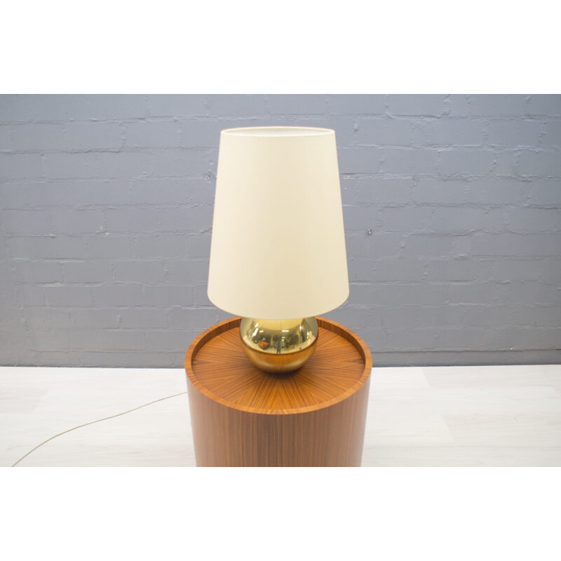 Vintage brass and tissu lamp - 1960s
