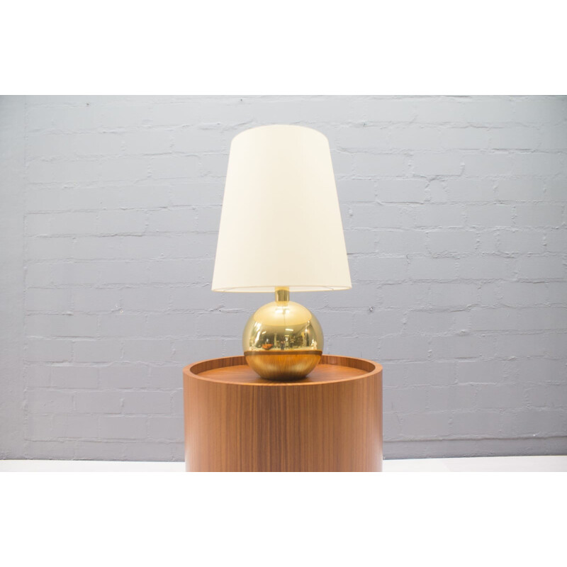 Vintage brass and tissu lamp - 1960s