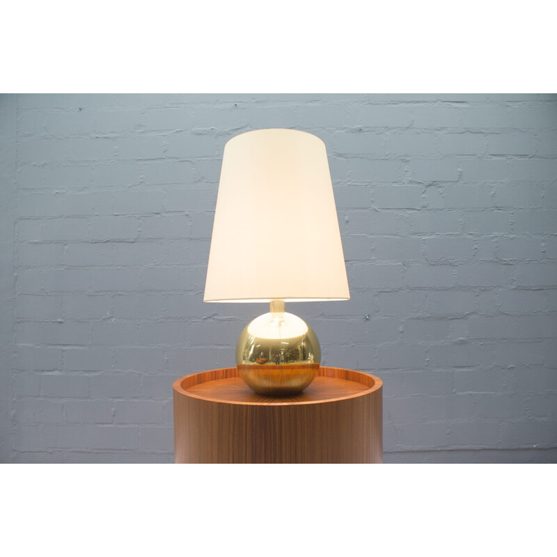 Vintage brass and tissu lamp - 1960s