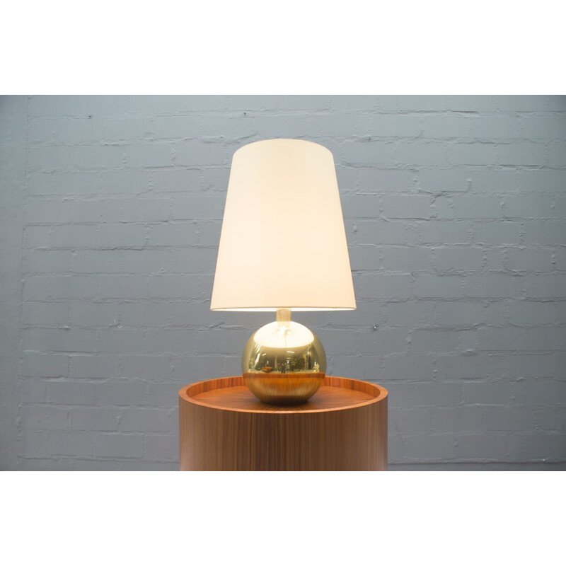 Vintage brass and tissu lamp - 1960s