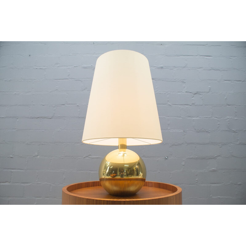 Vintage brass and tissu lamp - 1960s