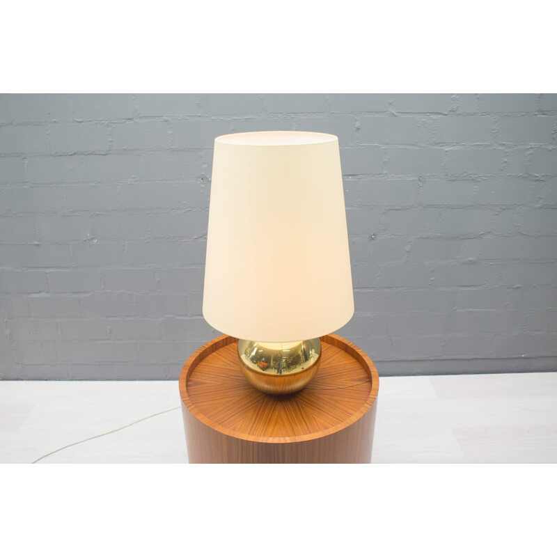 Vintage brass and tissu lamp - 1960s