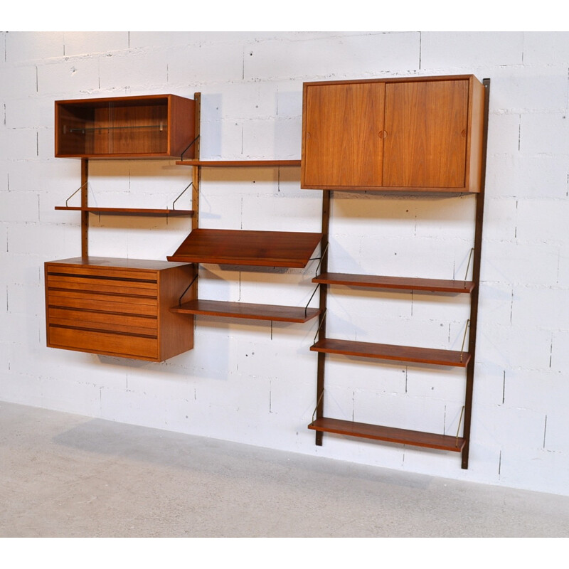 Modular shelf in teak "Royal System", Poul CADOVIUS - 1950s