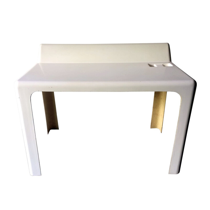 White vintage plastic desk 'Study' by Patrick Gingembre - 1970s 