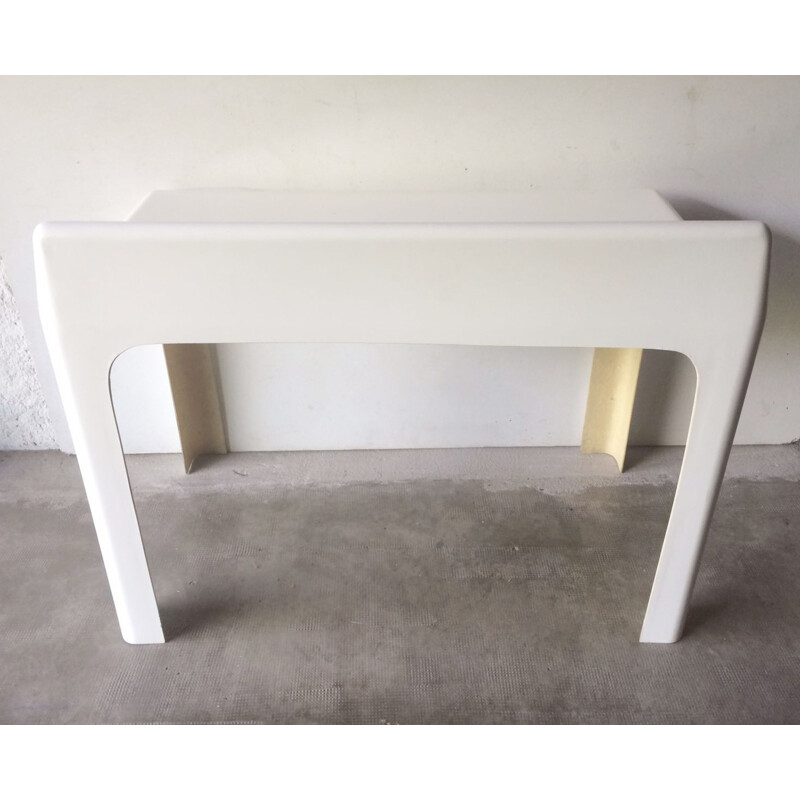 White vintage plastic desk 'Study' by Patrick Gingembre - 1970s 