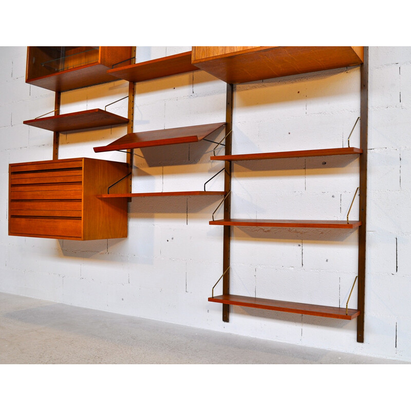 Modular shelf in teak "Royal System", Poul CADOVIUS - 1950s