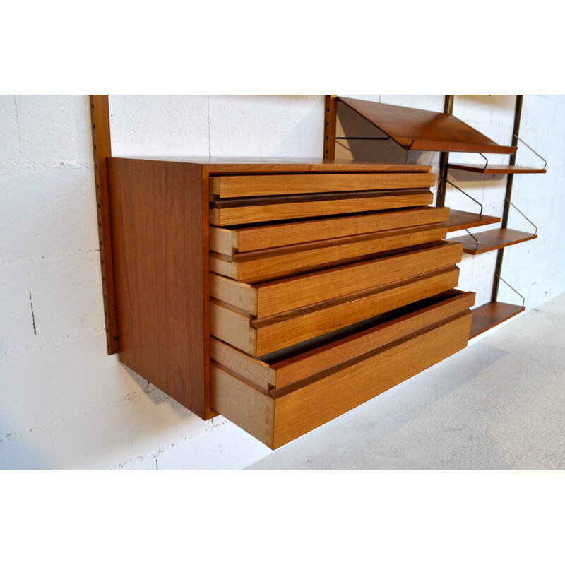 Modular shelf in teak "Royal System", Poul CADOVIUS - 1950s