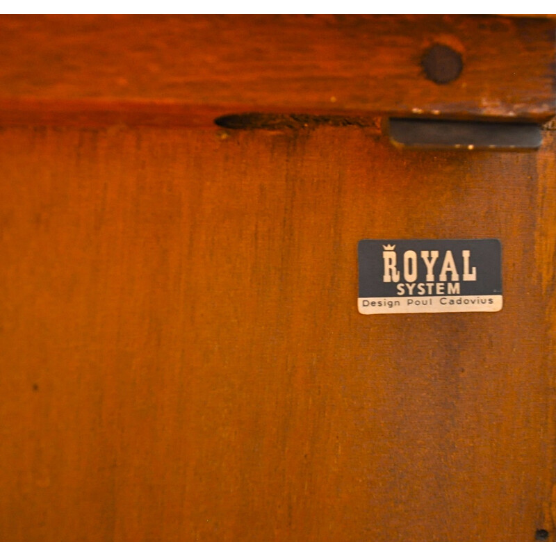 Modular shelf in teak "Royal System", Poul CADOVIUS - 1950s