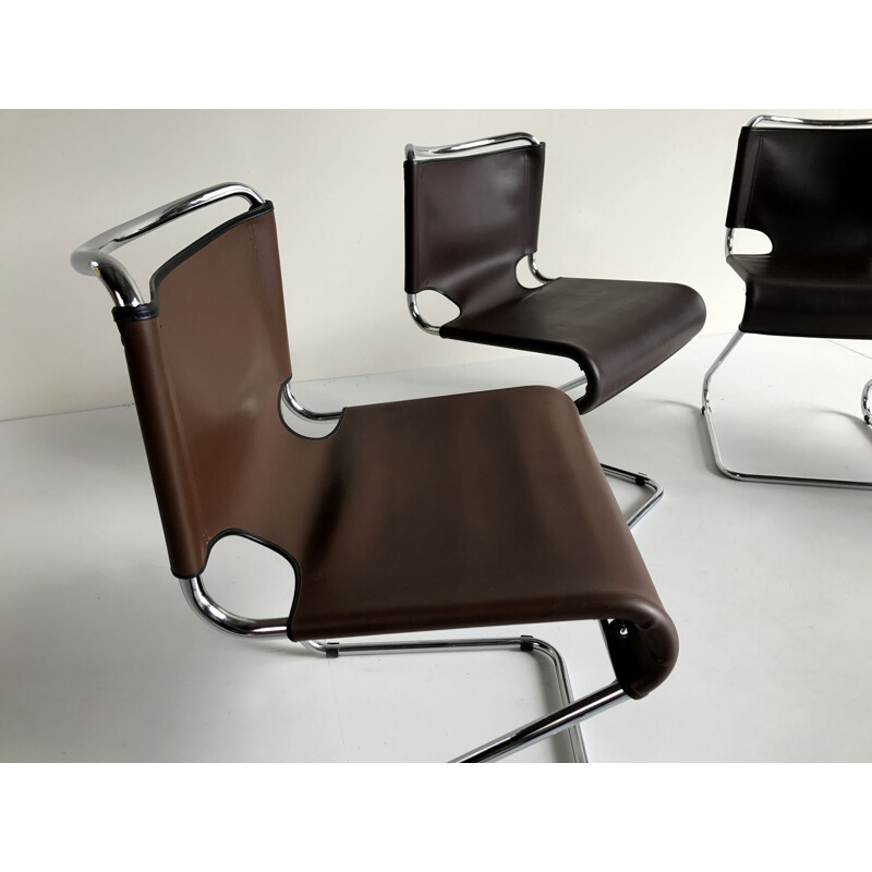 Set of 6 Biscia chairs by Pascal Mourgue for Steiner, France - 1970s