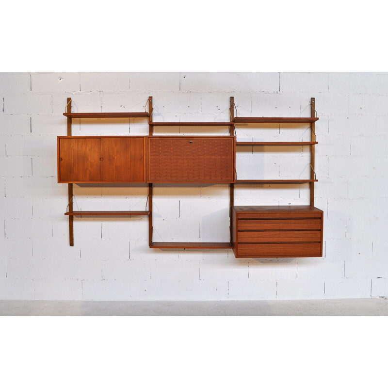 Modular storage cabinet in teak "Royal System", Poul CADOVIUS - 1950s