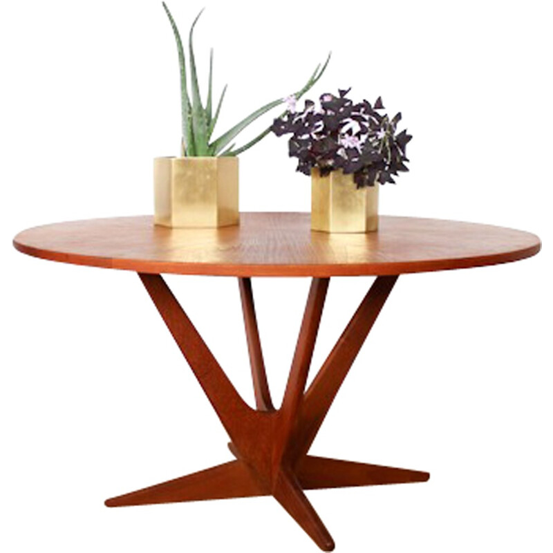 Round teak coffee table by Søren Georg Jensen, Denmark - 1960s