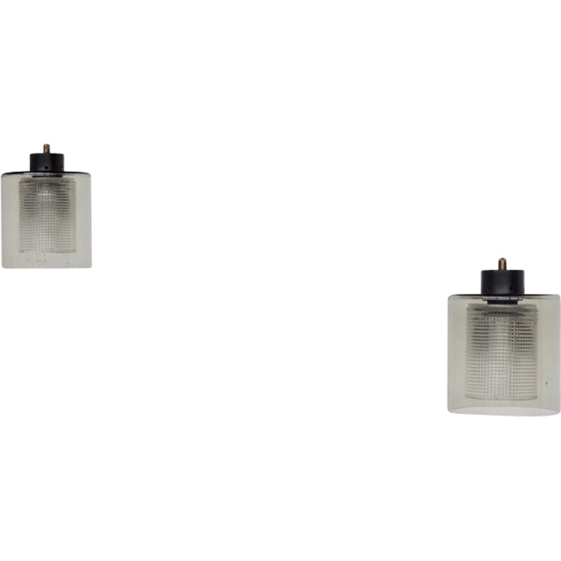 Pair of pendant lights by Carl Fagerlund for Orrefors - 1960s