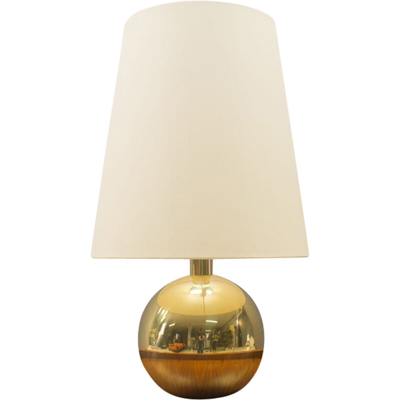 Vintage brass and tissu lamp - 1960s