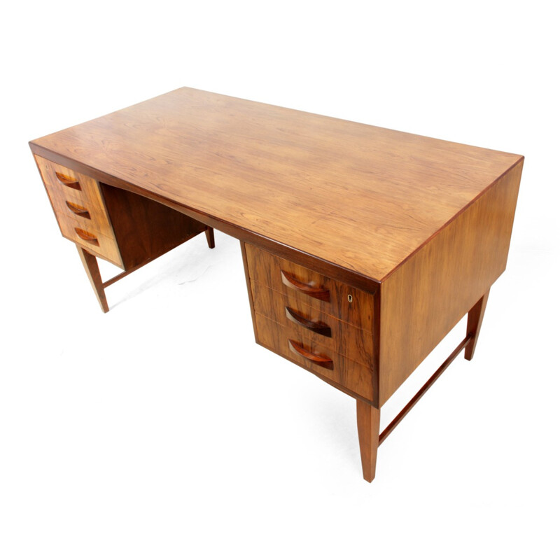 Vintage scandinavian rosewood desk - 1960s