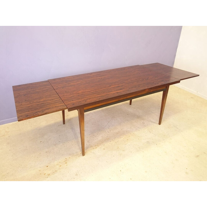 Table extensible scandinave en palissandre de Rio -1950