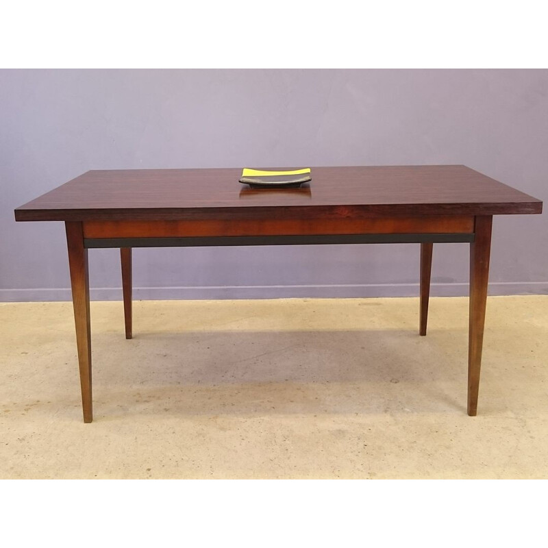 Scandinavian extendable dining table in Rio rosewood - 1950s