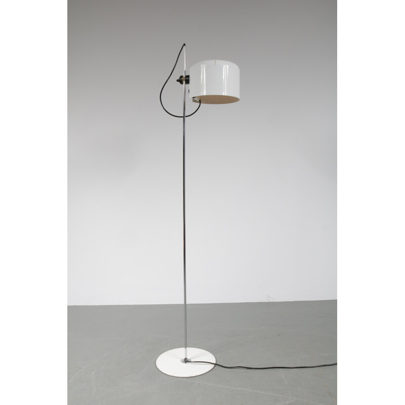 Vintage white floor lamp by Joe Colombo for O-Luce - 1960s