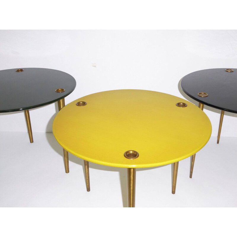 Set of 3 "Partroy" Tables by Pierre Cruège - 1950s