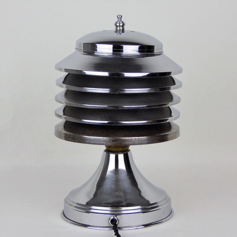 Lampe vintage en métal chromé par Coulter - 1930 
