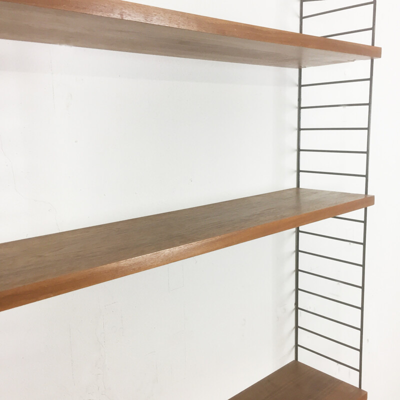 Walnut Wall Unit System by Nisse Strinning for String - 1960s