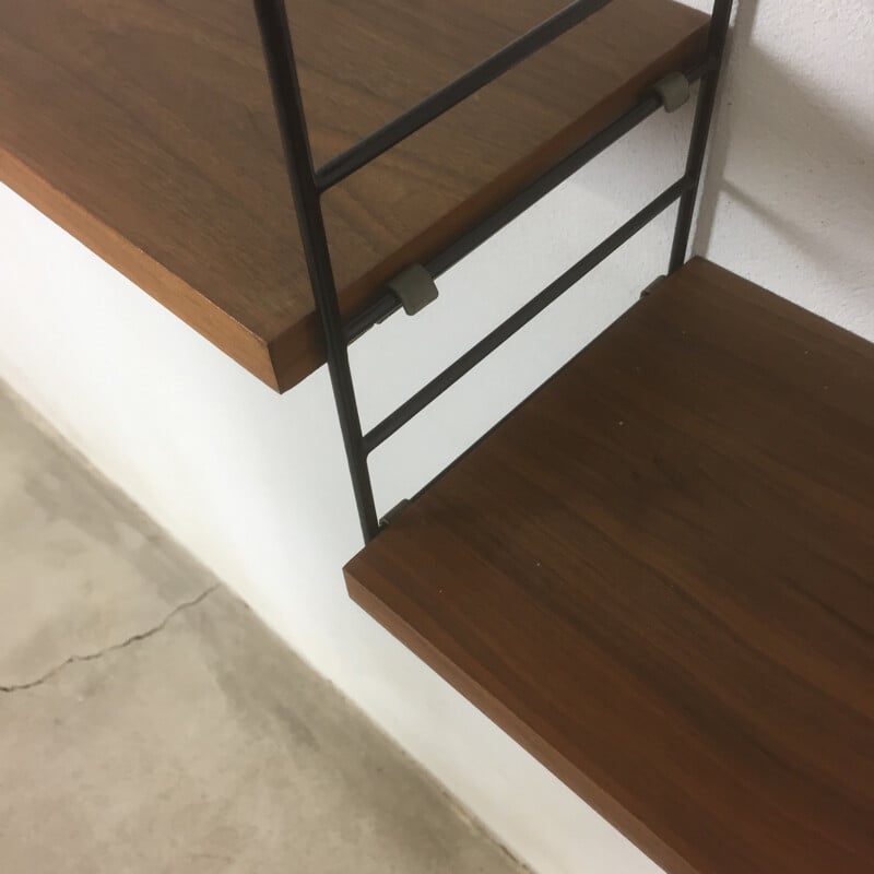 Walnut Wall Unit System by Nisse Strinning for String - 1960s