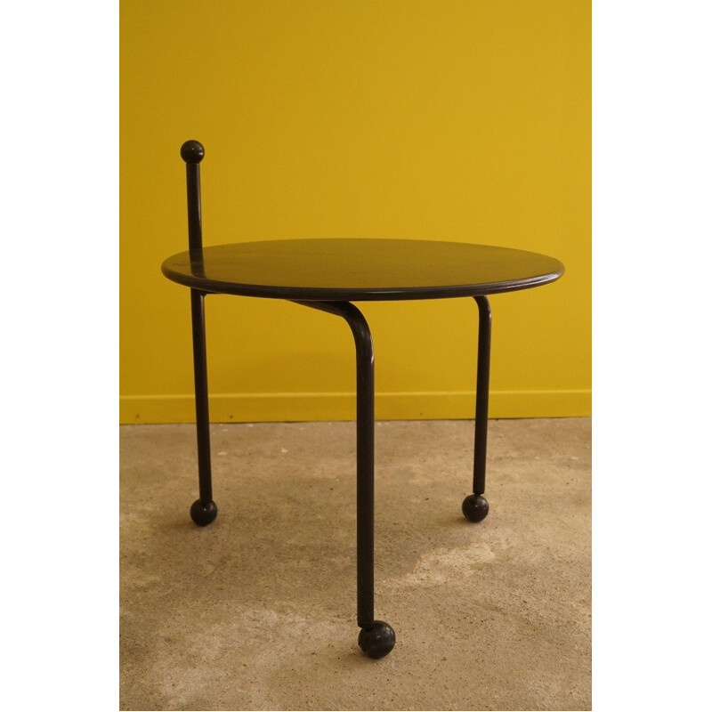 Metal vintage rolling table by Tord Bjorklund - 1980s