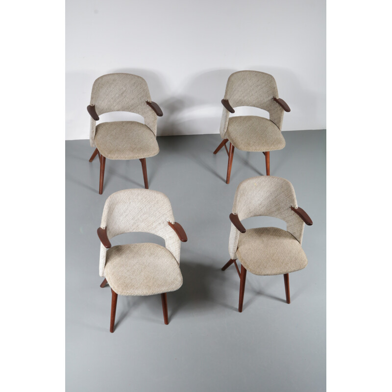 Suite de 4 chaises à repas FE30 de Cees Braakman - 1950
