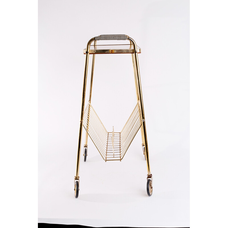 Vintage magazin rack trolley - 1960s