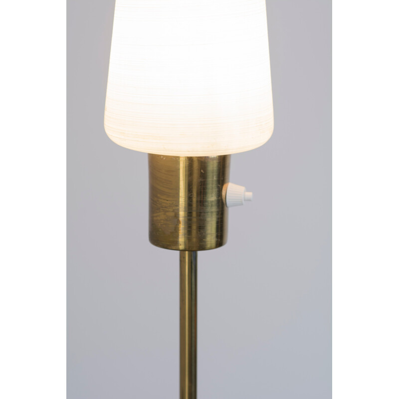 Vintage Arlus floor lamp made of opaline and metal - 1960s