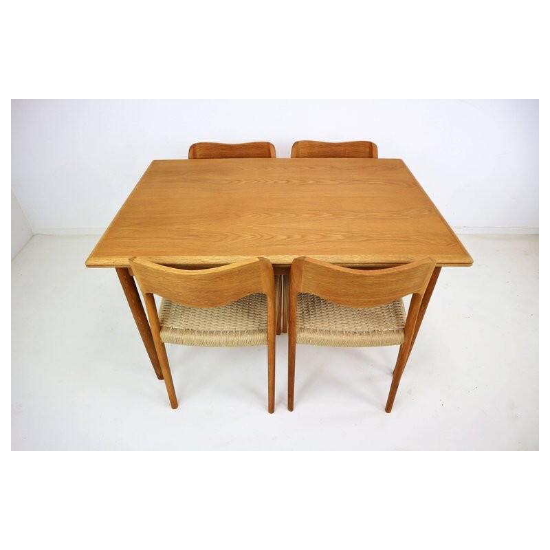 Vintage dining set in teak by Niels Otto Møller for Moller Co - 1960s