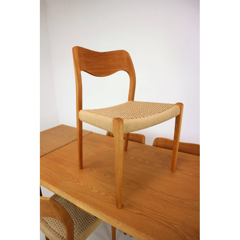 Vintage dining set in teak by Niels Otto Møller for Moller Co - 1960s