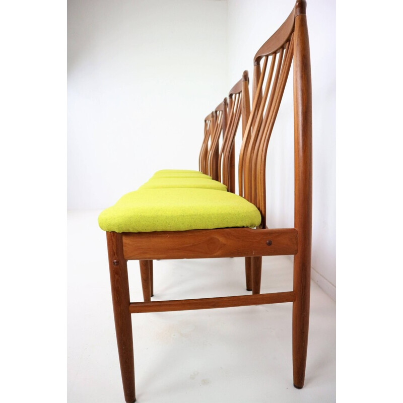 Set of 4 Vintage Danish Teak Dining Chairs by Benny Linden - 1970s