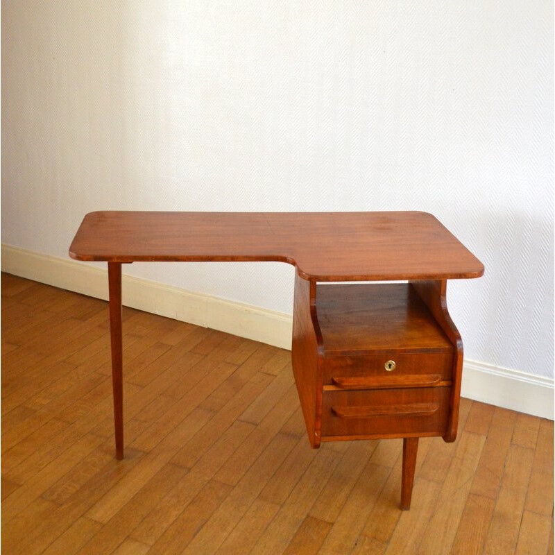 Vintage desk by Jacques Hauville for Bema - 1950s