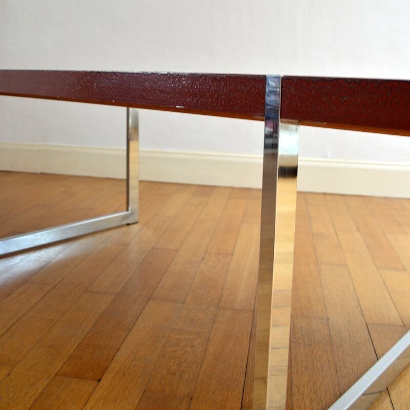 Vintage rectangular wooden coffee table, 1970