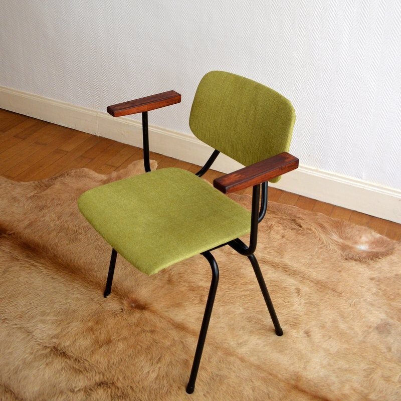 Mid-century green Kembo chair by Gispen - 1950s