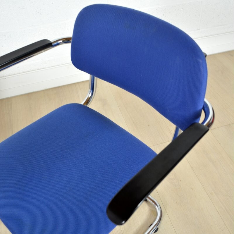 Mid-century bright blue Kembo chair by Gispen - 1950s