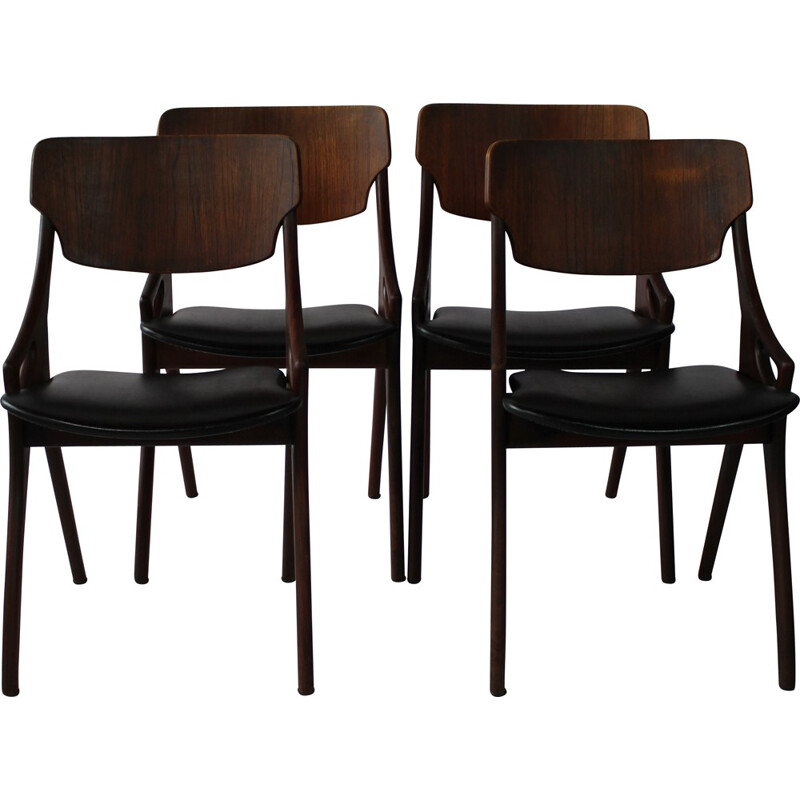 Set of 4 dinner chairs by Arne Hovmand Olsen - 1950s