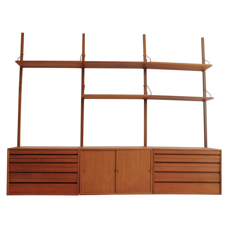 Vintage wall shelving system by Poul Cadovius for Cado House - 1960s